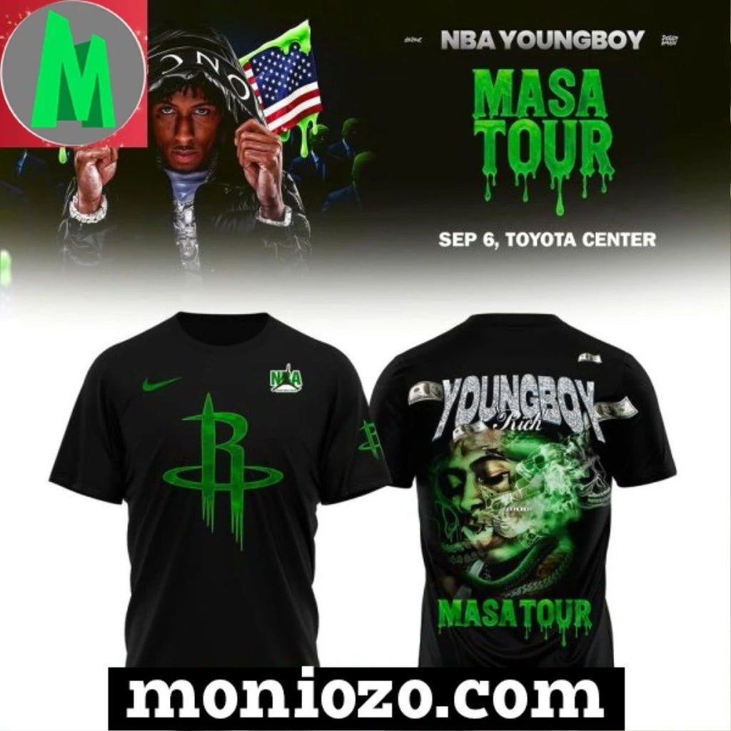 Houston Rockets x NBA Young Boy MASA Tour Merch T-Shirt