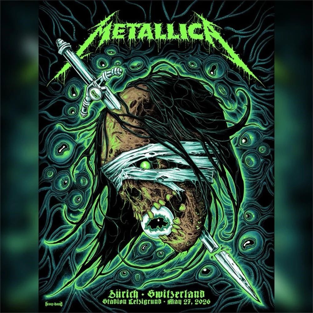 Metallica M72 Zurich Switzerland May 27 2026 Poster Art By Mark Richards Pop-Up Shop