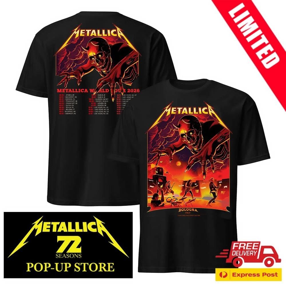 Metallica M72 World Tour Bologna Italy June 3 2026 Shirt