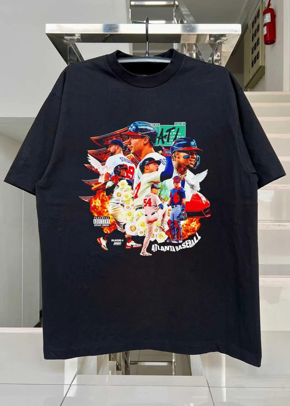 Jomboy Media Atlanta Baseball ATL Strider Fried Players Graphic T-Shirt