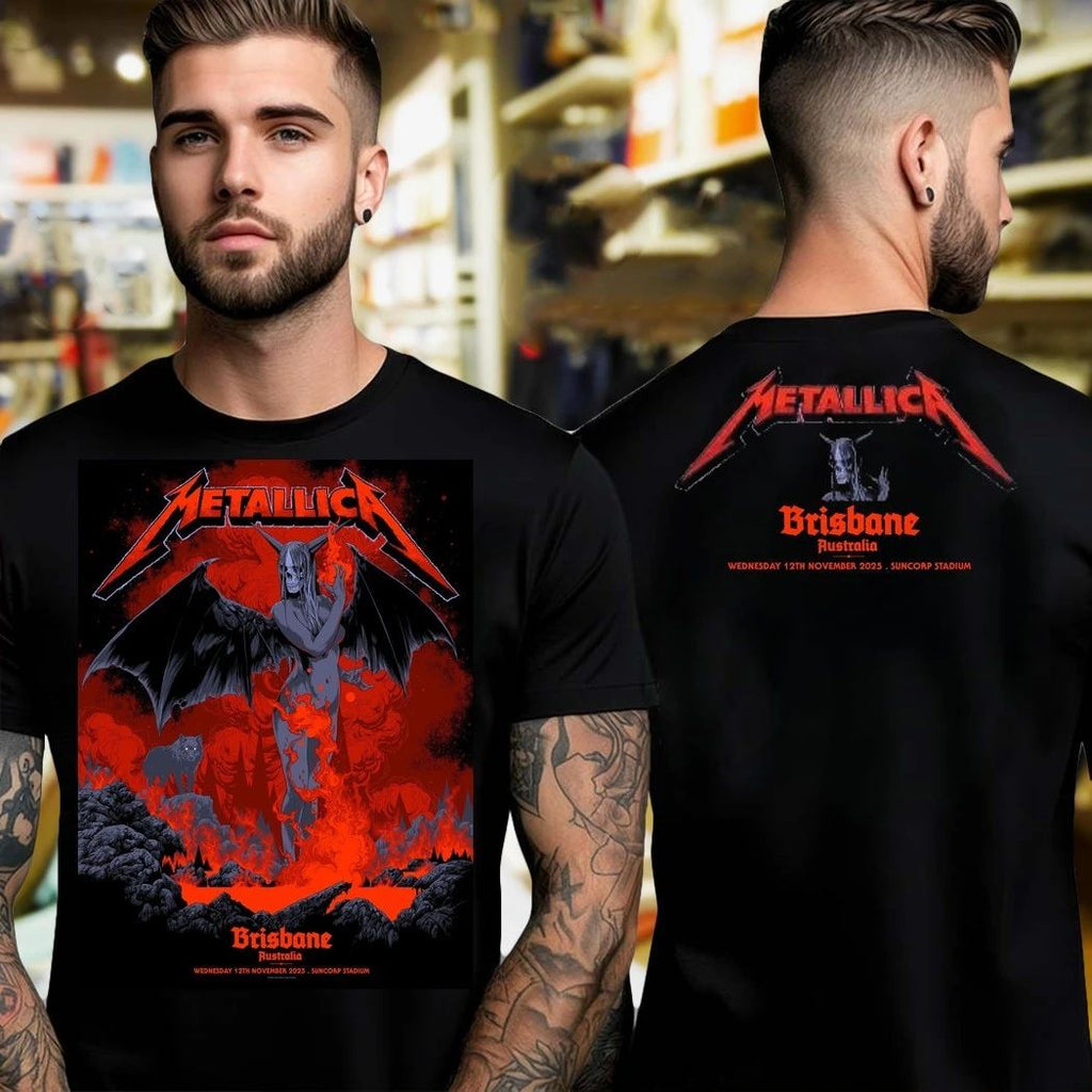 Metallica M72 Brisbane Australia Pop-up Store Event By Art Ken in Brisbane, Australia Two Sided Shirt