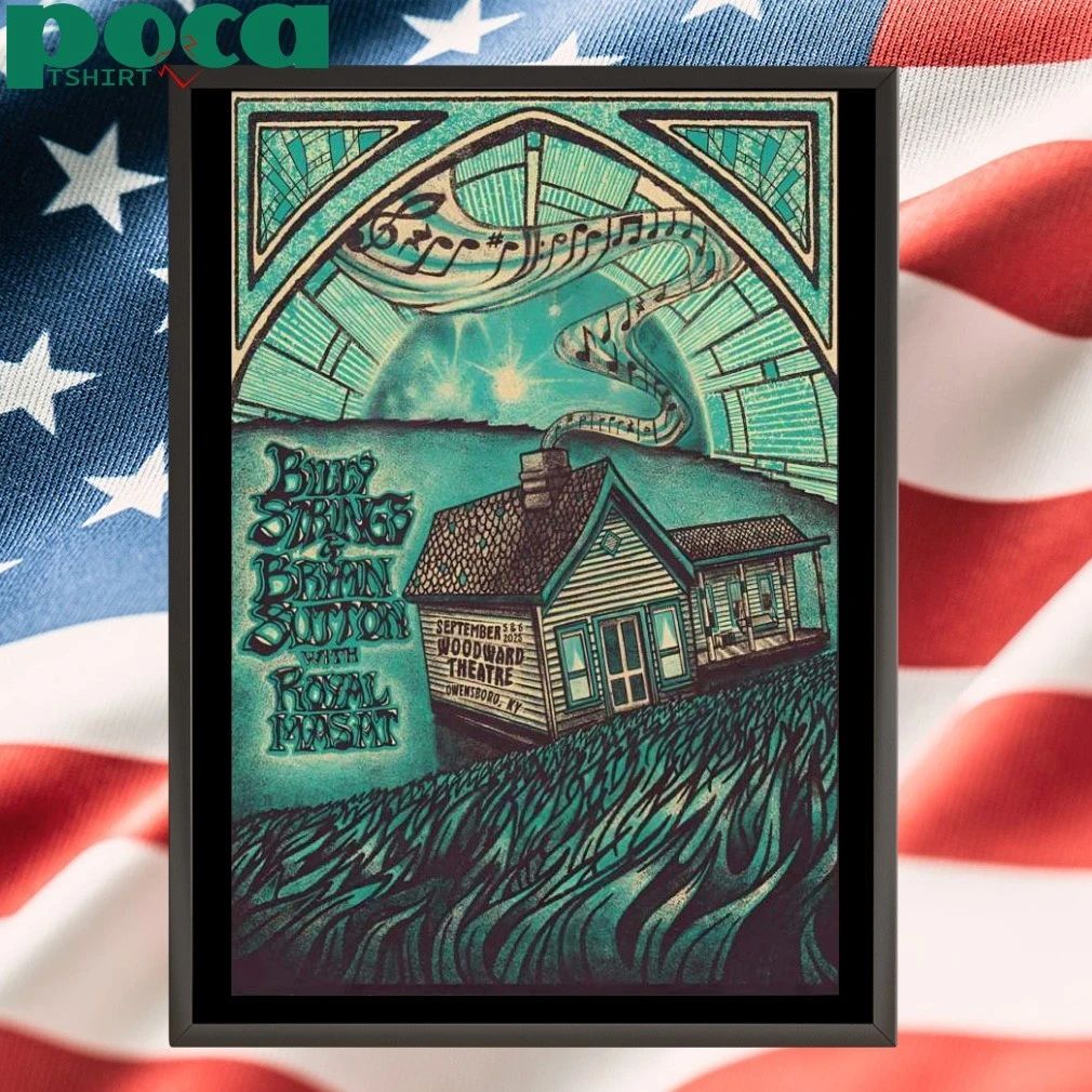 Billy Strings Woodward Theatre in Owensboro KY Sept 5-6 2025 Poster T-shirt