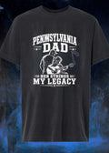 Pennsylvania Dad Her Strings My Legacy Guitar Playing Father Daughter T-Shirt