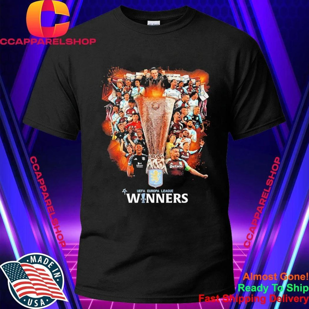 Aston Villa UEFA Europa League Winners 2026 Soccer Fan Shirt