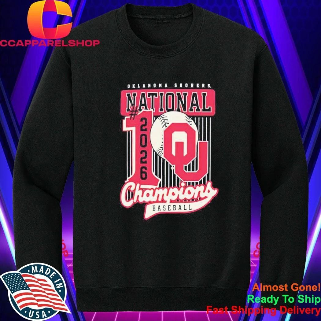 Oklahoma Sooners National 2026 Champions Baseball Shirt