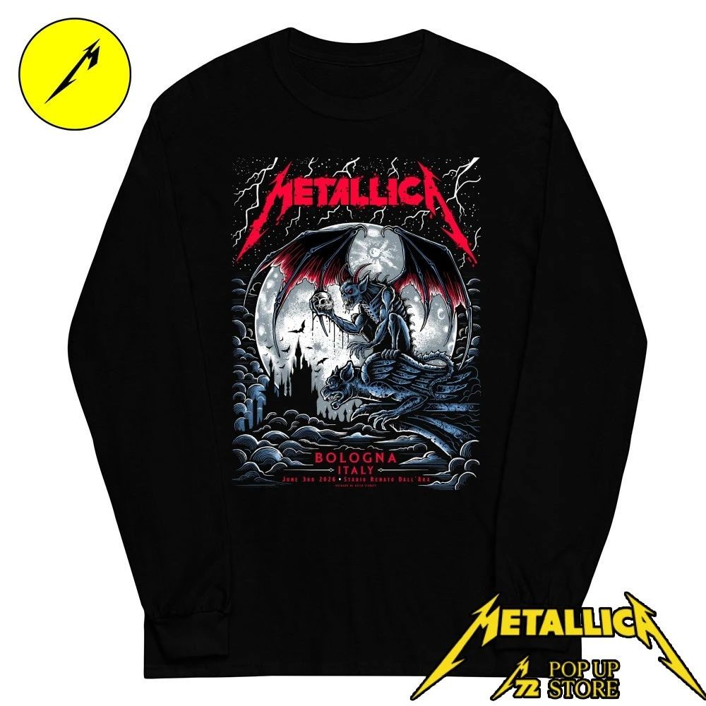 Metallica Bologna 2026 Pop-Up Store Exclusive T-Shirt – Artwork By Keith Stanley