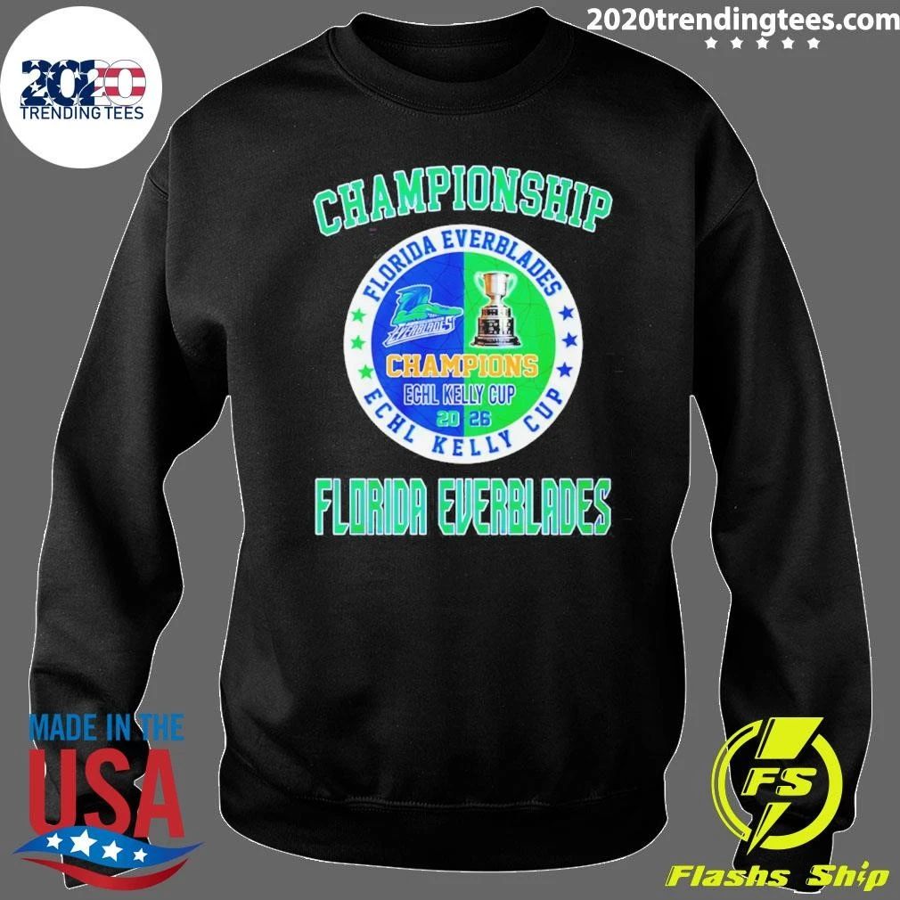 Florida Everblades 2026 Echl Kelly Cup Champions Logo Shirt