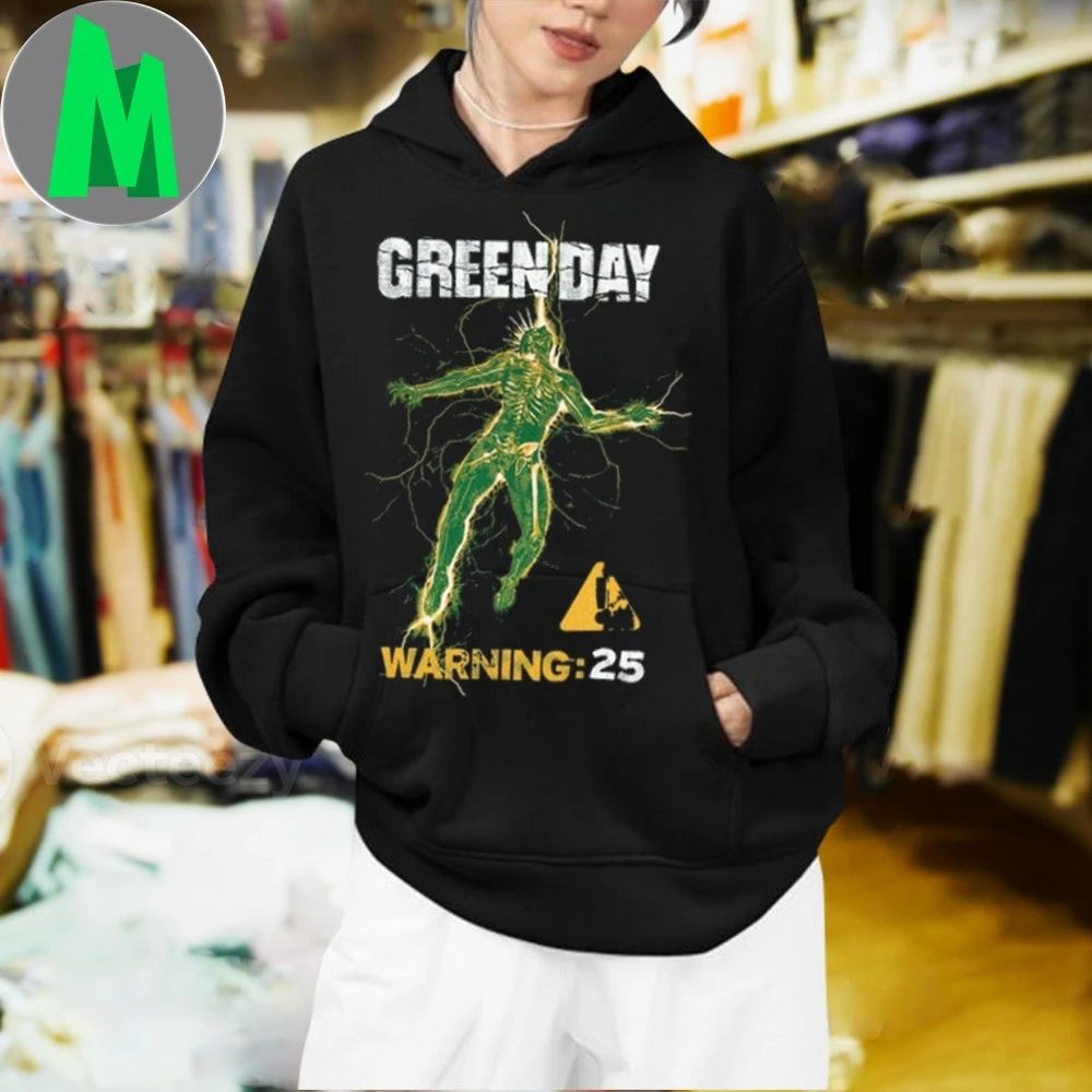 Original Green Day Celebrate 20th Anniversary Warning 25 Album Shirt