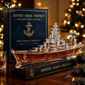 Us Navy 1775?2025 Commemorative Battleship Whiskey Decanter
