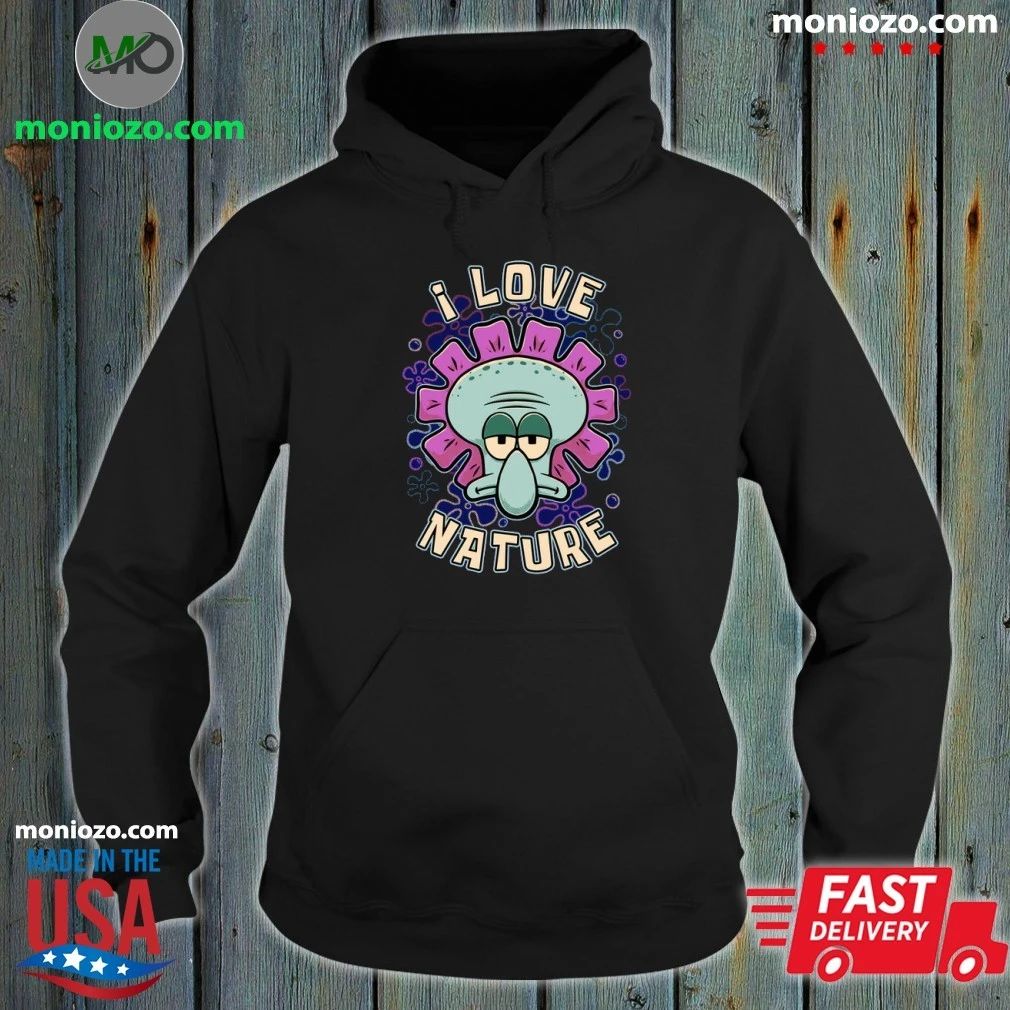 Original Squidward Tentacles I Love Nature Squid Flower Spring Shirt