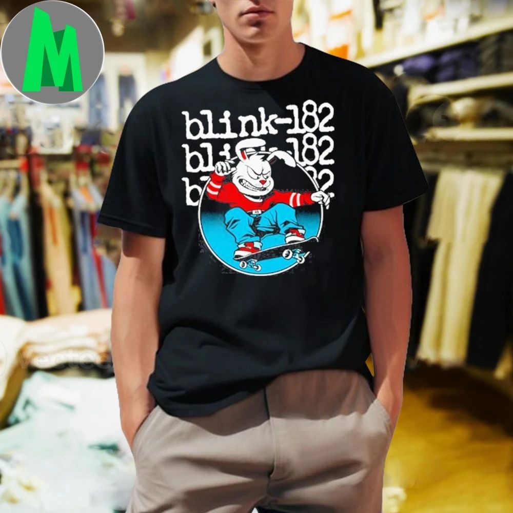 Blink-182 Skateboard Bunny Black 2025 Shirt