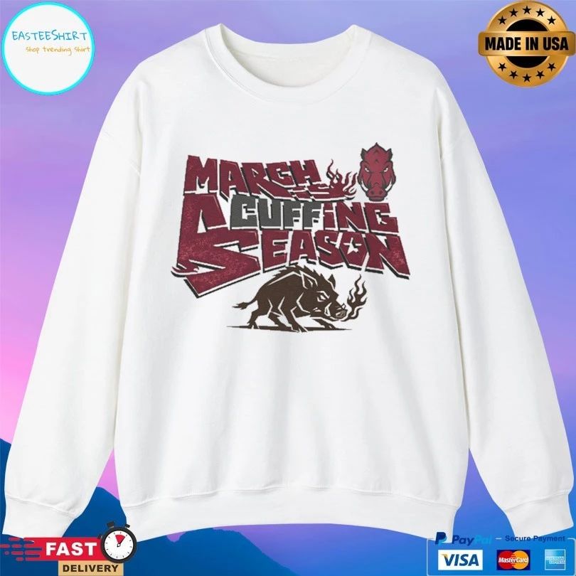 March Is Cuffing Season Arkansas Razorbacks Men’s Basketball 2026 T-shirt
