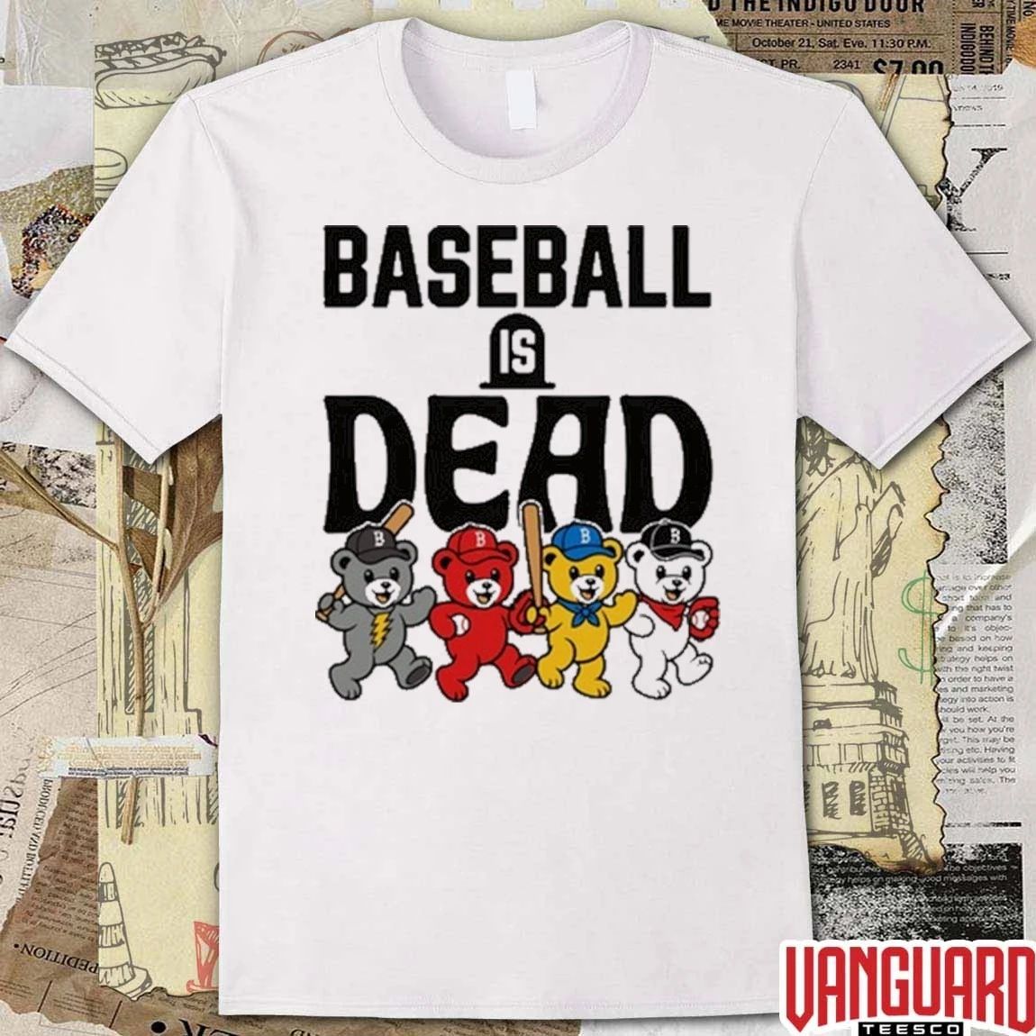 Grateful Baseball Is Dead Night Dancing Bears t-shirt