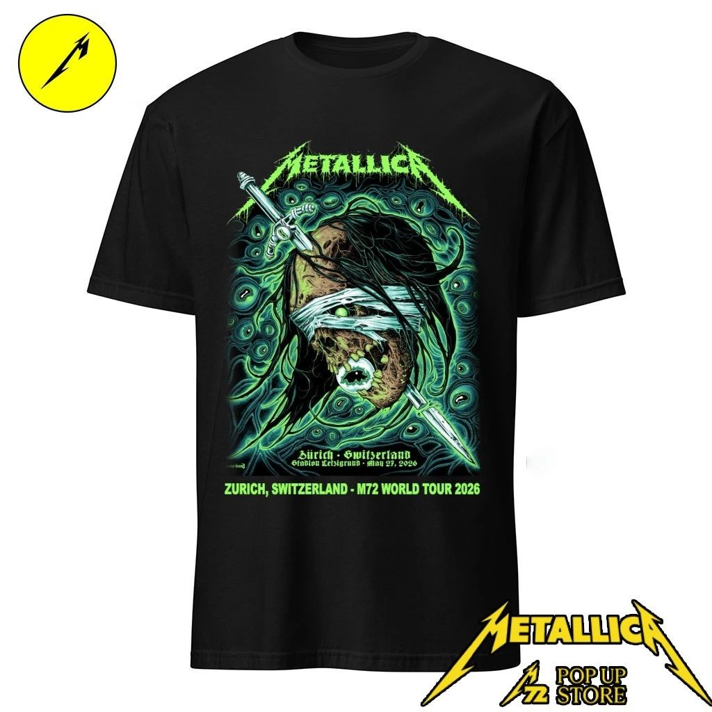 Metallica at Stadion Letzigrund in Zürich, Switzerland, on May 27, 2026, on the M72 World Tour By Mark Richards Shirt