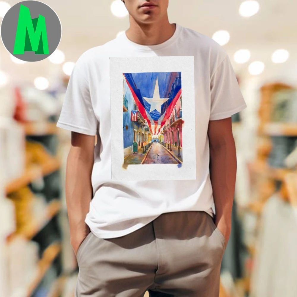 Original La Bandera Boricua Poster T-Shirt