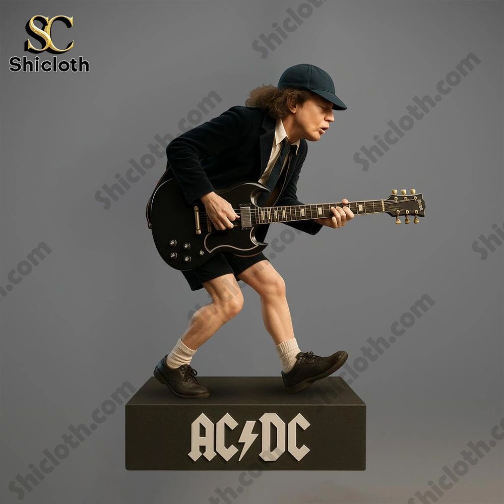 ACDC Angus Young Iconic Stage Pose Collectible Desktop Figure Pop Doll