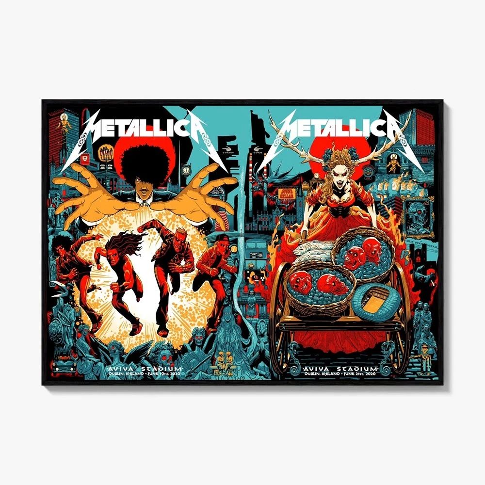Metallica Dublin 2026 Poster – June 19 & 21 2026 Aviva Stadium Ireland Limited Edition