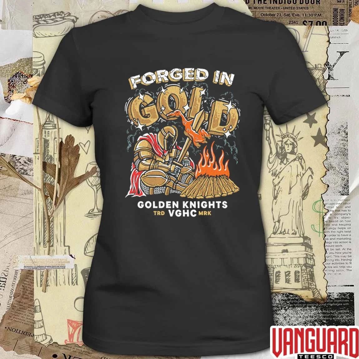 Forged In Gold Vegas Golden Knights Pop-Up Shop Now Roasted Duck t-shirt