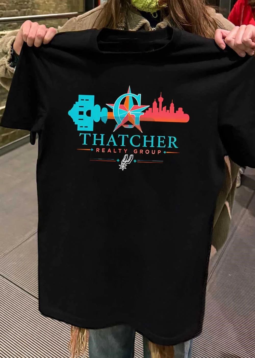 Hills and Dales Ice House Thatcher Realty Group San Antonio Spurs T-Shirt