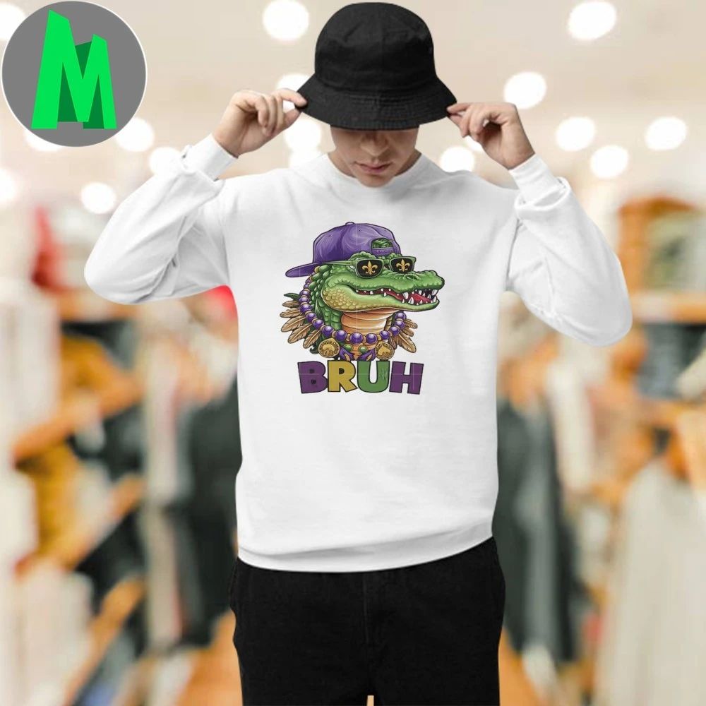 Original Alligator Bruh Mardi Gras Shirt