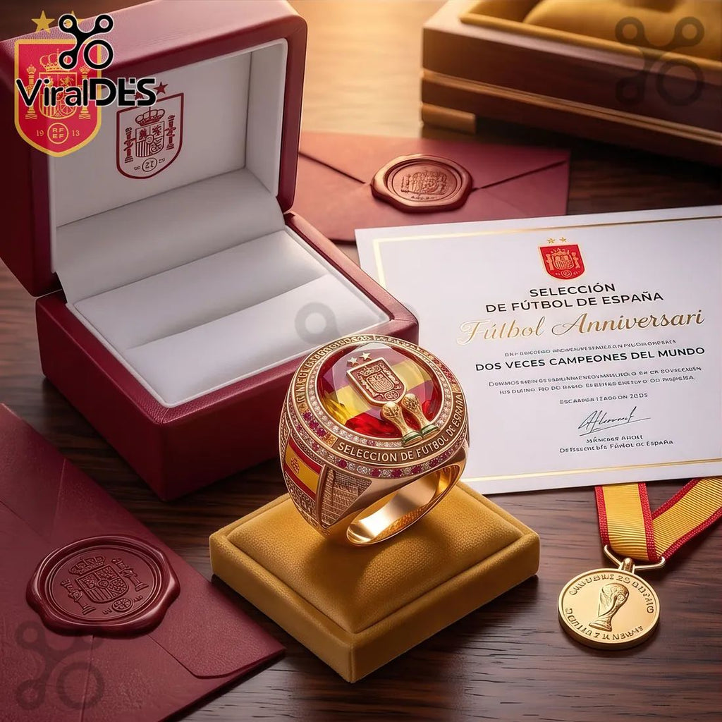 Spain National Football Championship Gold Ring
