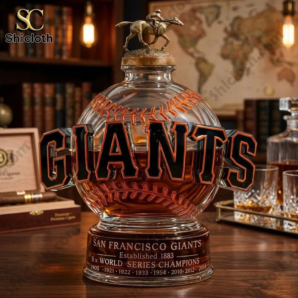 San Francisco Giants 8x World Series ChampsWhiskey Bottle