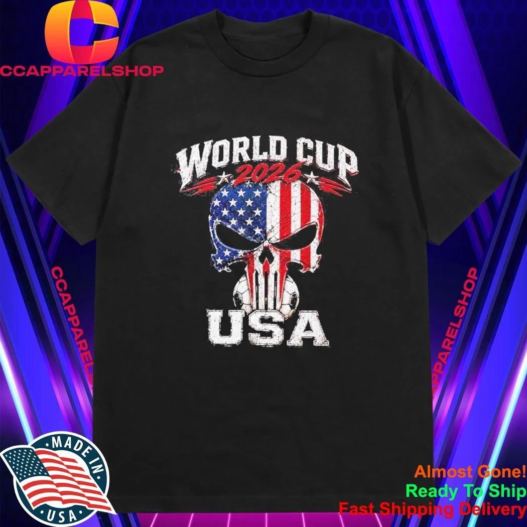 World Cup 2026 USA Flag Skull Shirt