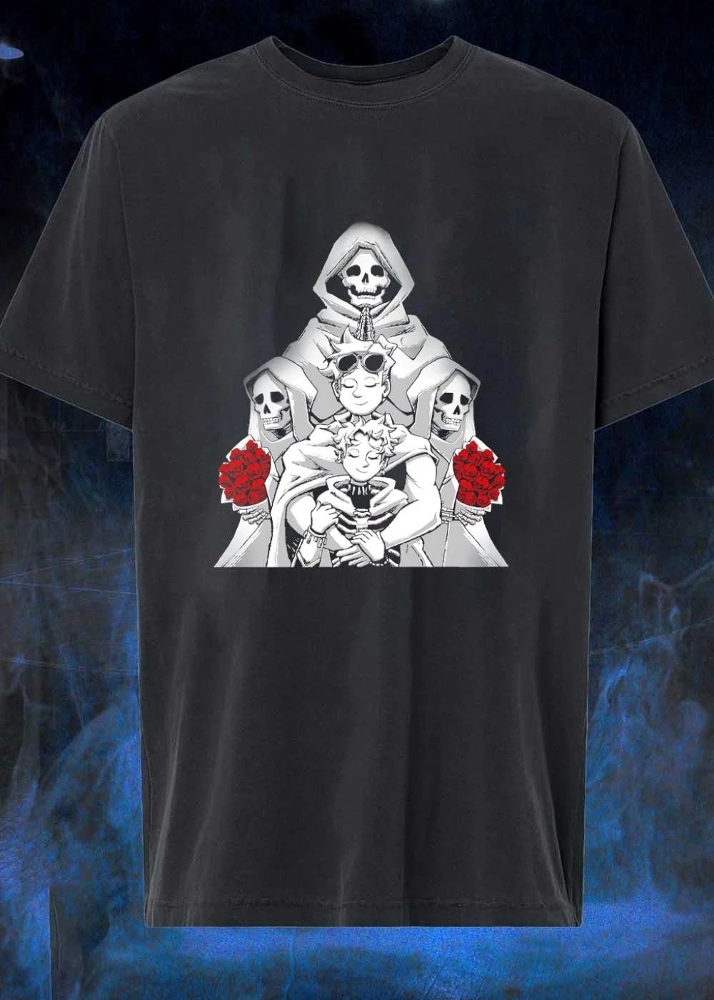 Grim Reaper Skeleton Couple Love Unicorn Roses Till Death Do Us Part 2026 Shirt