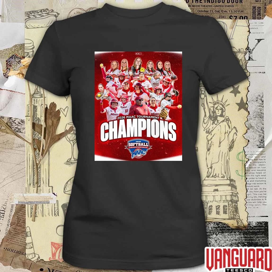 Marist Softball 2026 MAAC Tournament Champions Poster t-shirt