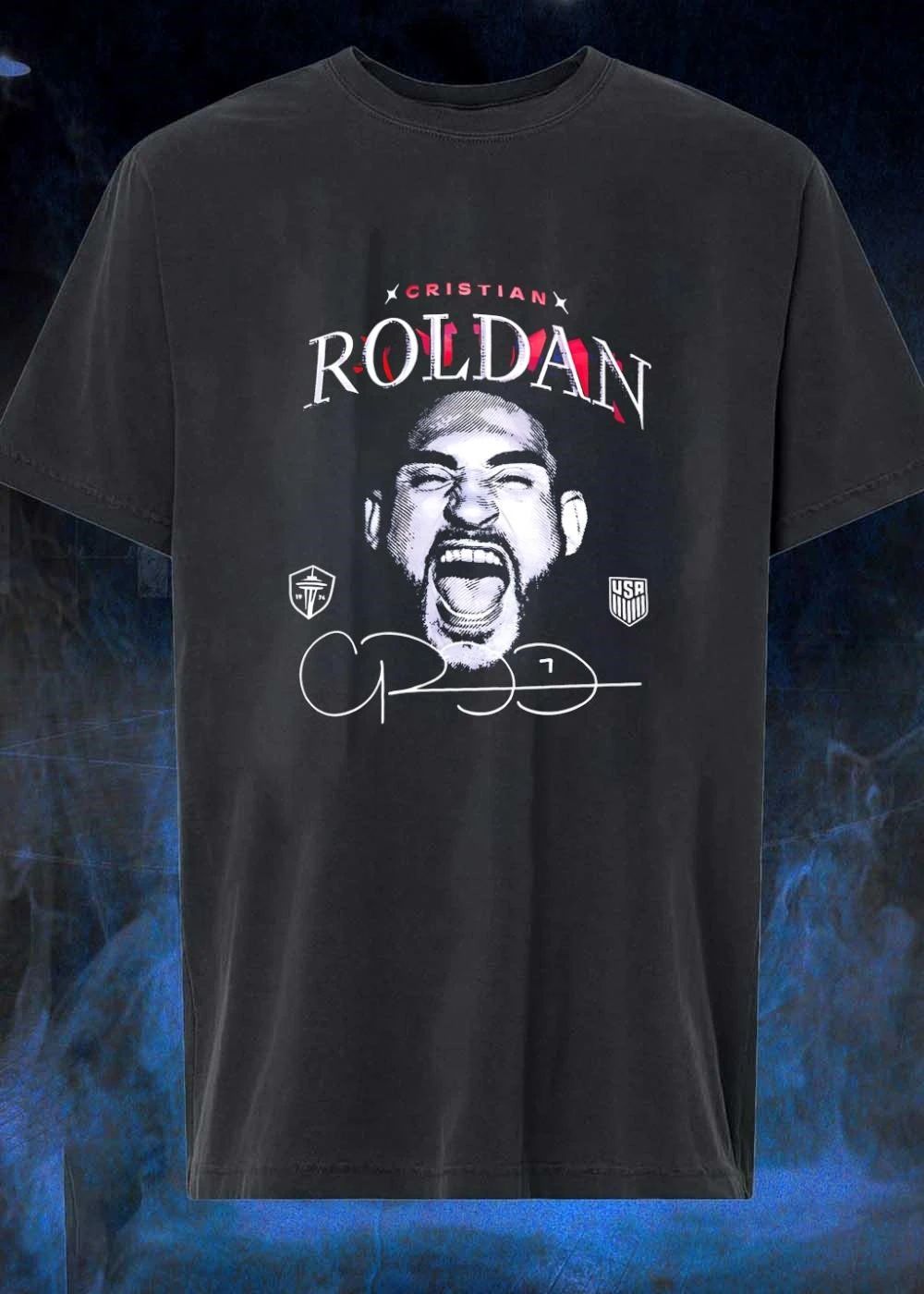 Cr7 Cristian Roldan Screaming Seattle Sounders USA T-Shirt