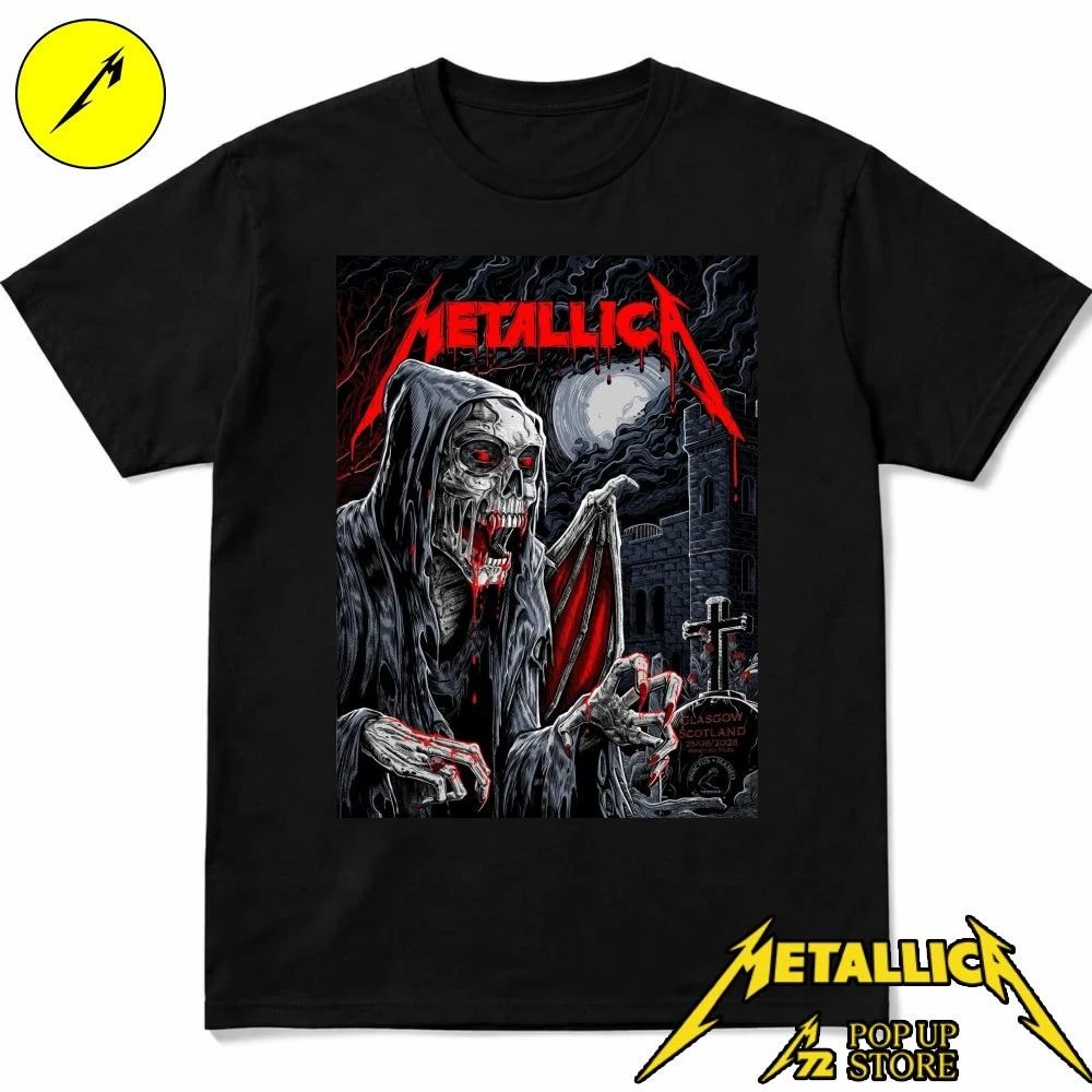 Metallica Glasgow Pop Up Shop T-Shirt – Limited Edition June 25, 2026 Hampden Park in Glasgow, Scotland – Art By Landon Armstrong
