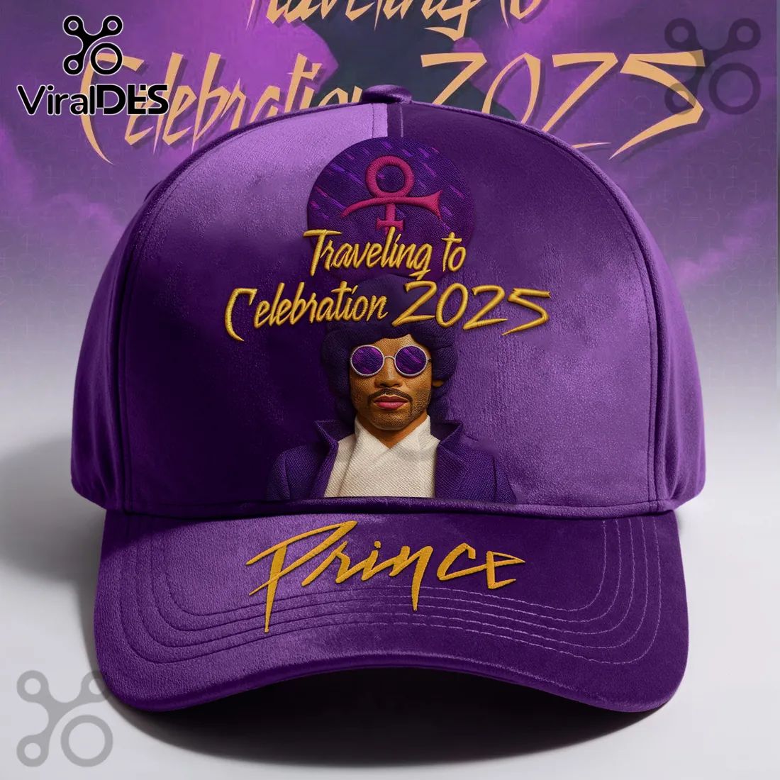 Prince Traveling to Celebration Purple Baseball Cap
