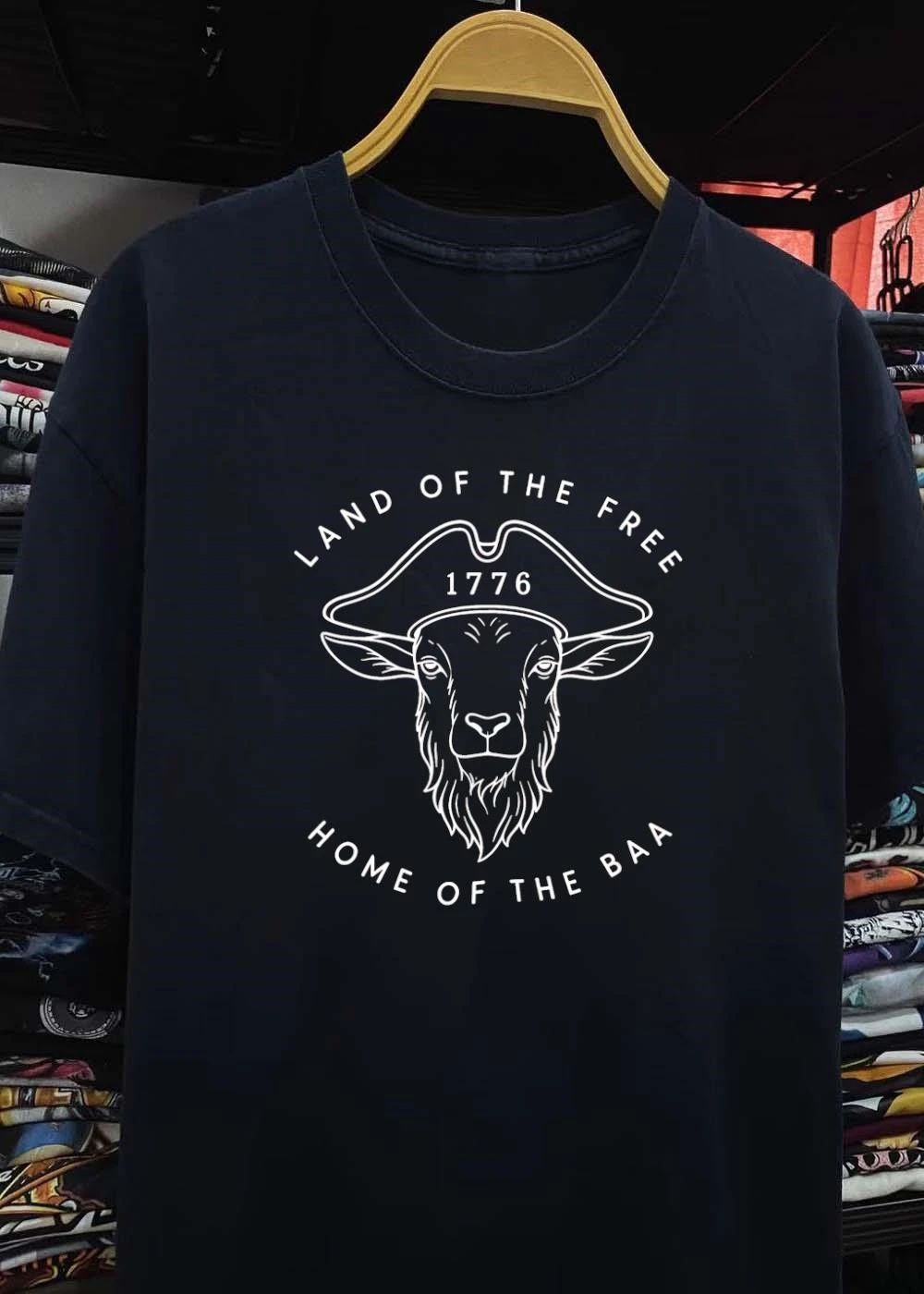 1776 Apparel Land of the Free Home of the BAA Goat T-Shirt
