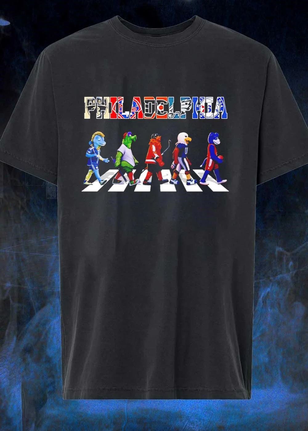 Philadelphia Mascots Walking across Abbey Road T-Shirt