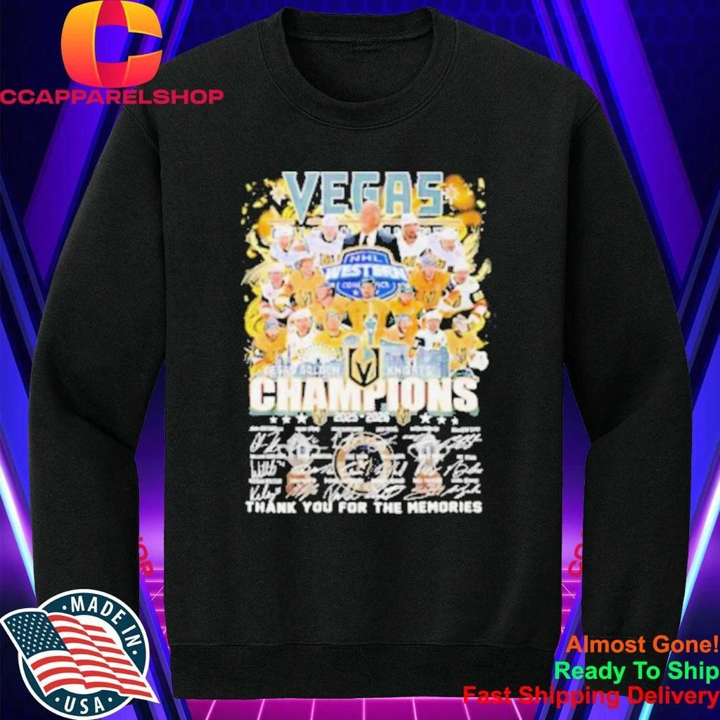 Vegas Golden Knights 2025 2026 Western Conference Champions Shirt