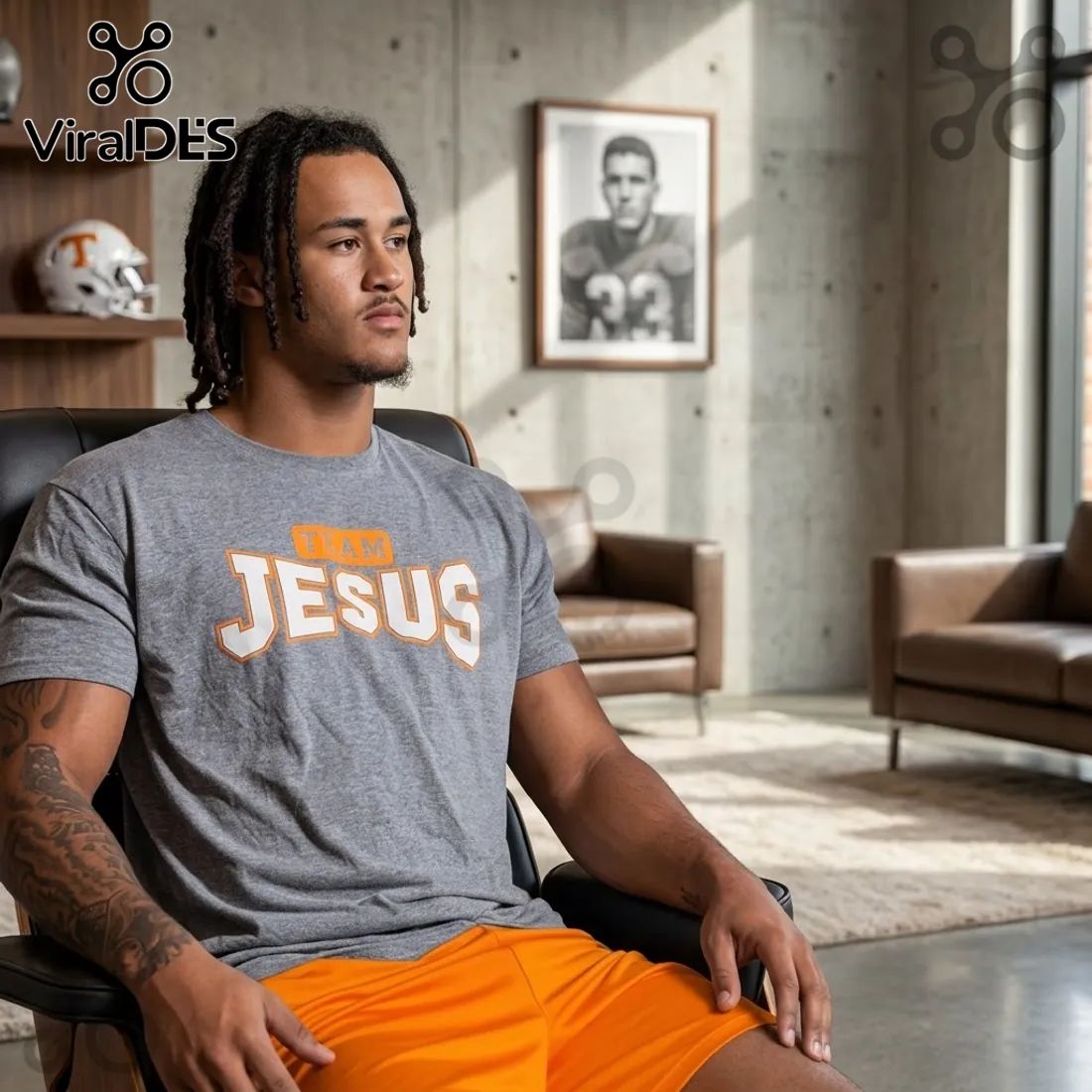 Tennessee Volunteers Team Jesus Heather Gray Shirt