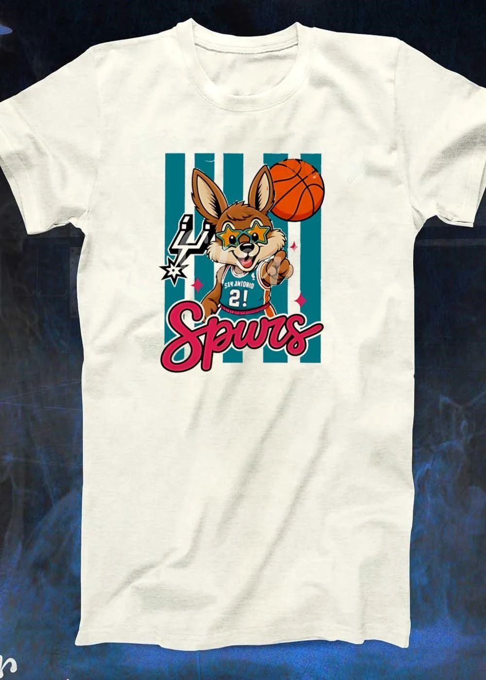 San Antonio Spurs Mascot Basketball Star Glasses Youth T-Shirt