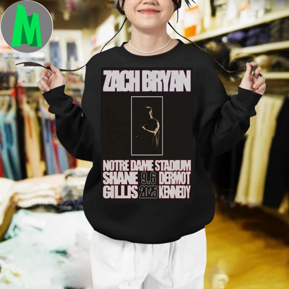Poster Zach Bryan Notre Dame Indiana 09.06.2025 Shirt