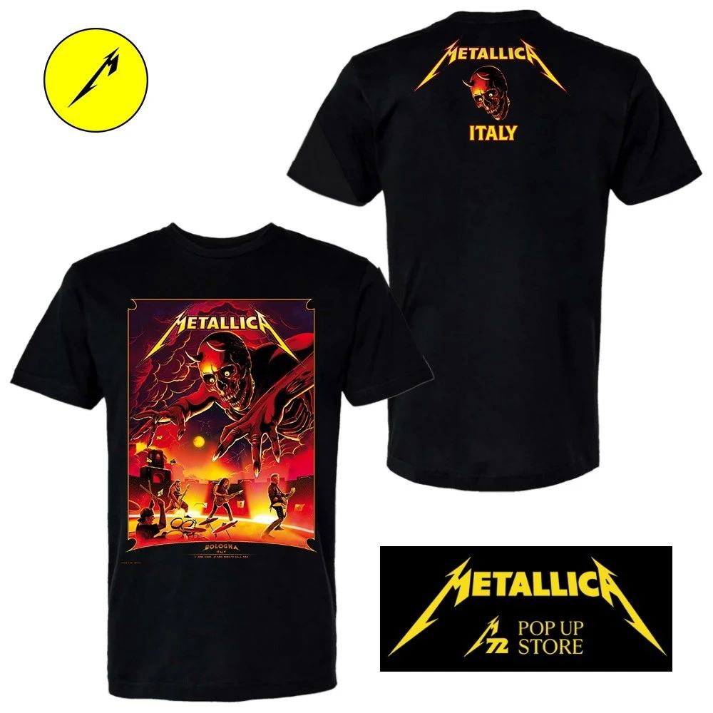 Abbigliamento Heavy Metal Metallica – T-Shirt Bologna 2026 Edizione Speciale