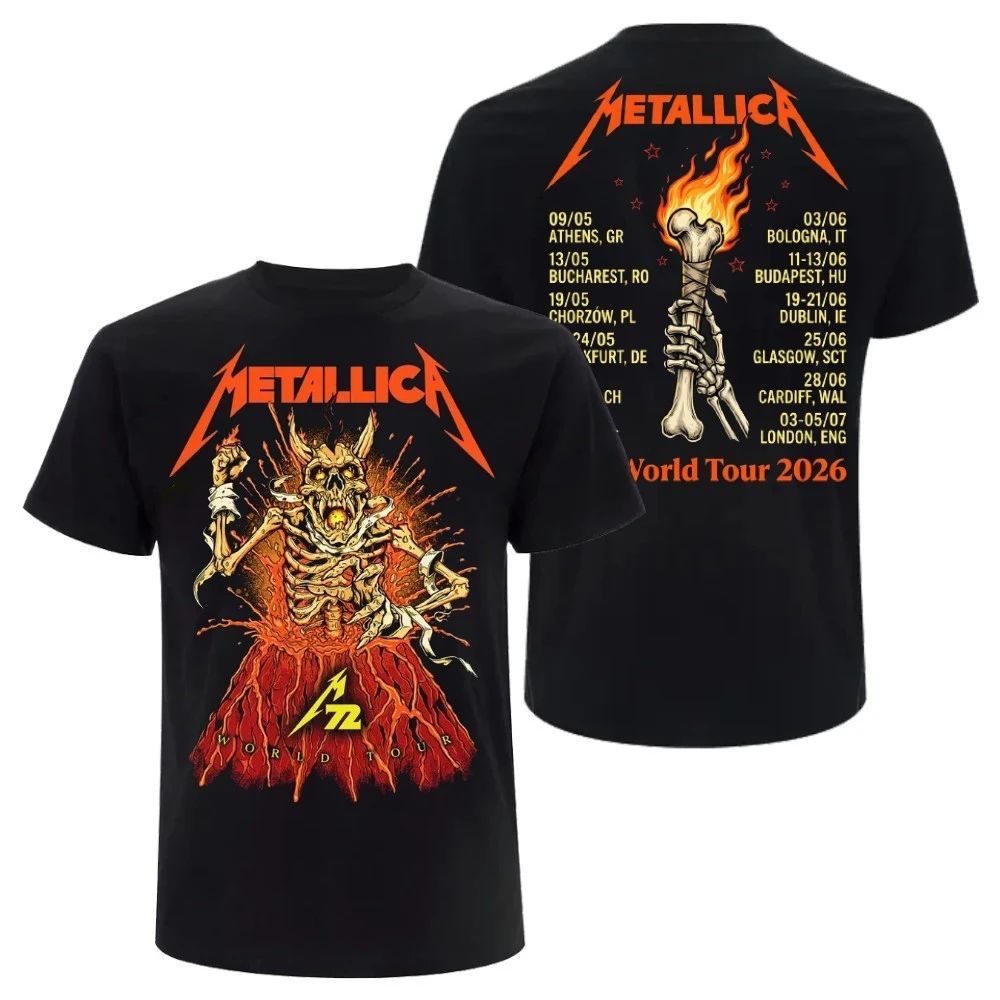 Metallica Pop-Up Store M72 European World Tour 2026 Skeleton T-Shirt