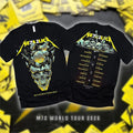 Metallica M72 Europe 2026 Pop-Up Shop Shattered Skull Tour Dated Two Sided T-Shirt