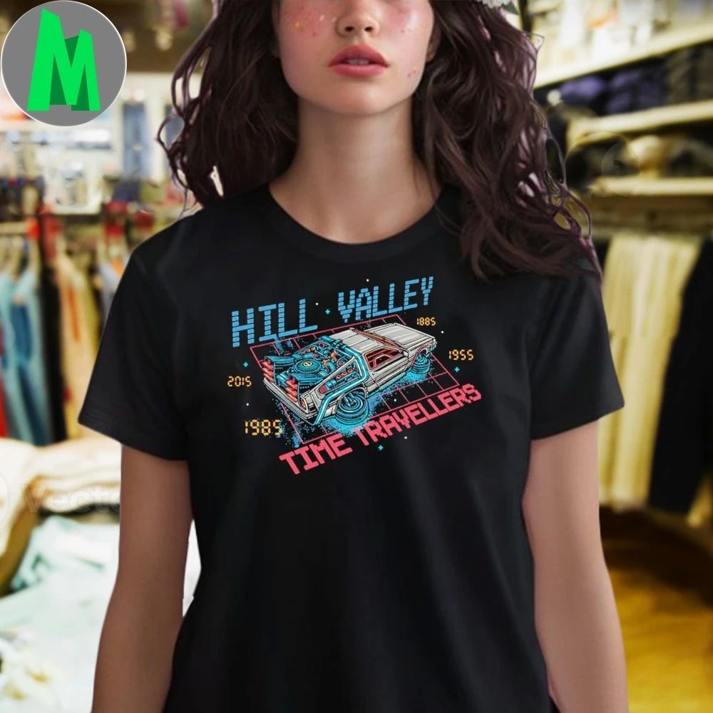 Back to the Future And DeLorean Hill Valley Time Travellers Shirt