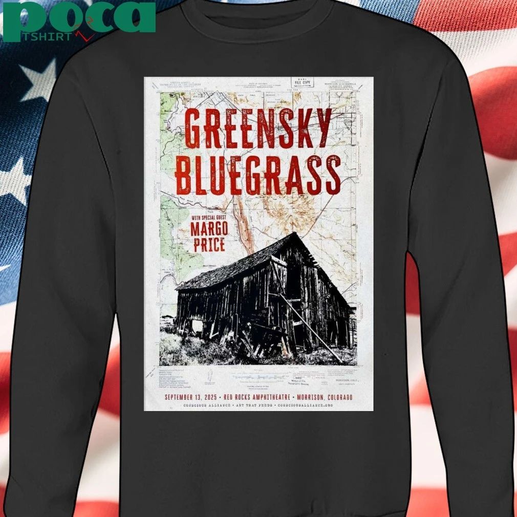 Greensky Bluegrass Sep 13 2025 Red Rocks Amphitheatre In Morrison CO Poster T-shirt
