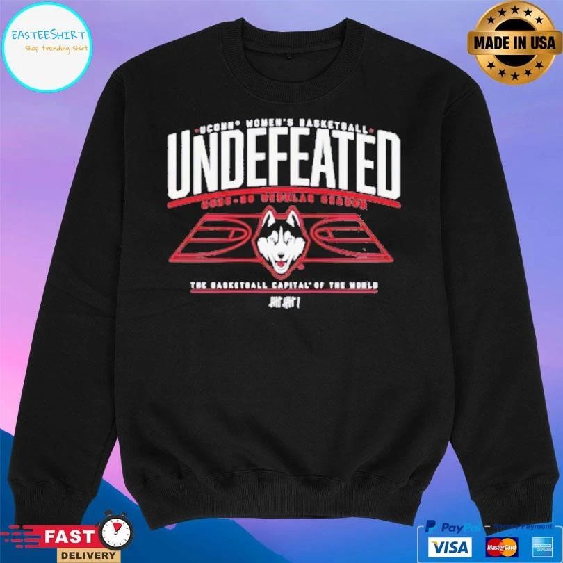 Uconn Huskies Women’s Basketball Undefeated The Basketball Capital Of The World 2025-2026 T-shirts
