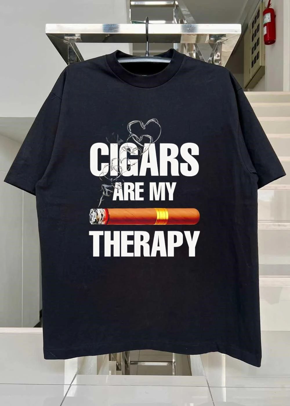 Cigar Lover Gift Therapy Smoking Cigar T-Shirt