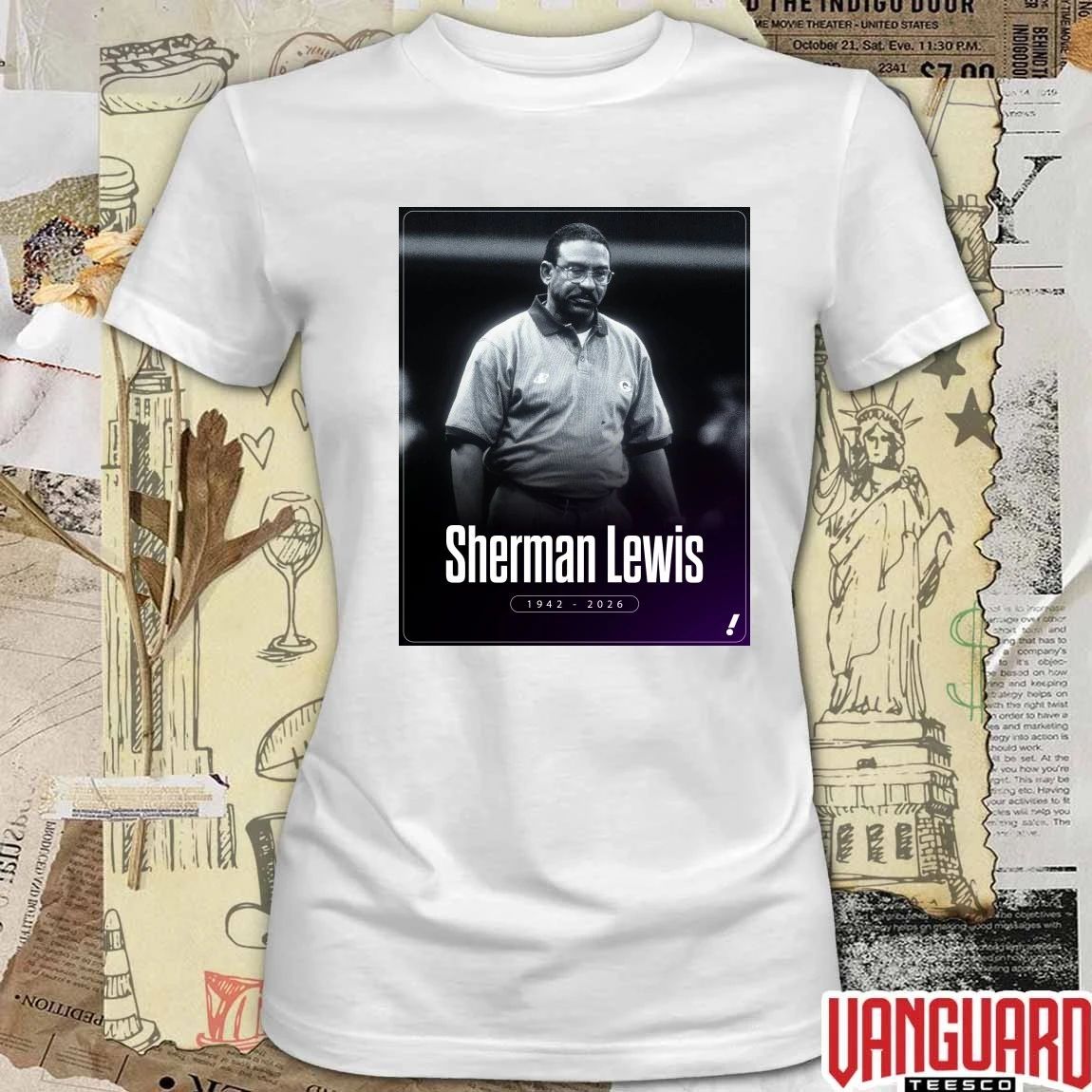 Sherman Lewis 1942 – 2026 Yahoo Sports Poster t-shirt
