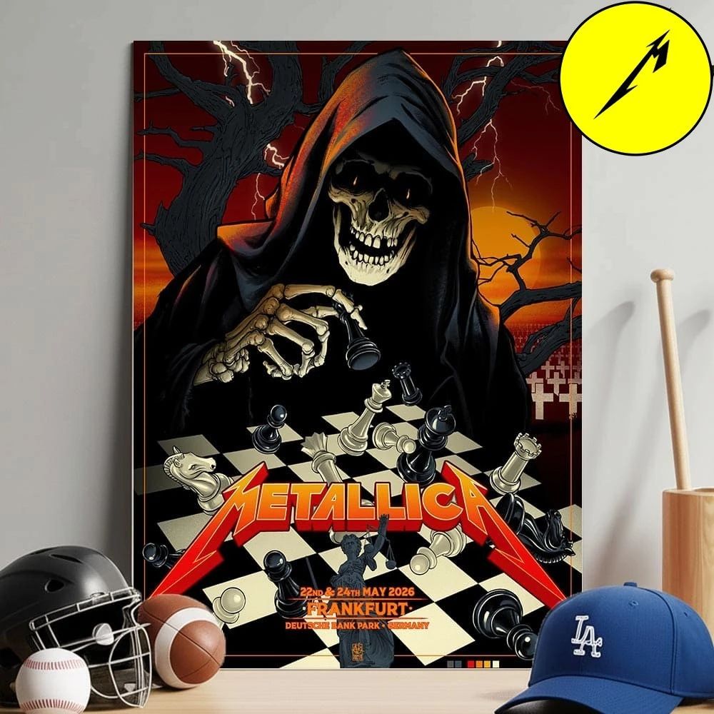Metallica M72 Frankfurt Exclusive Limited Edition Frankfurt Pop Up Art At Deutsche Bank Park Germany On May 22nd And 24th 2026 Home Decor Poster Canvas