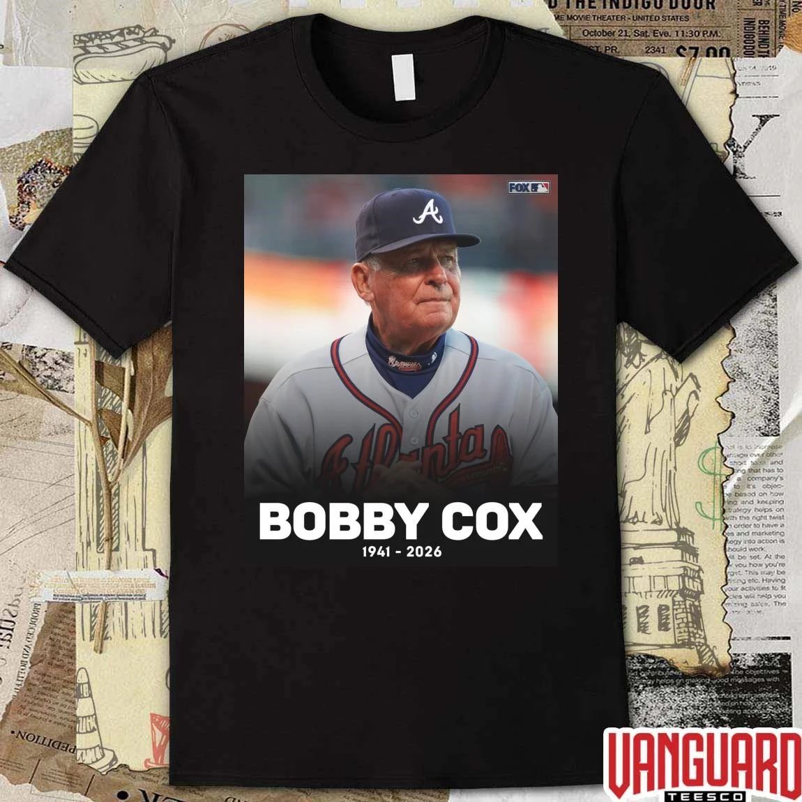 Bobby Cox 1941 – 2026 MLB on FOX t-shirt
