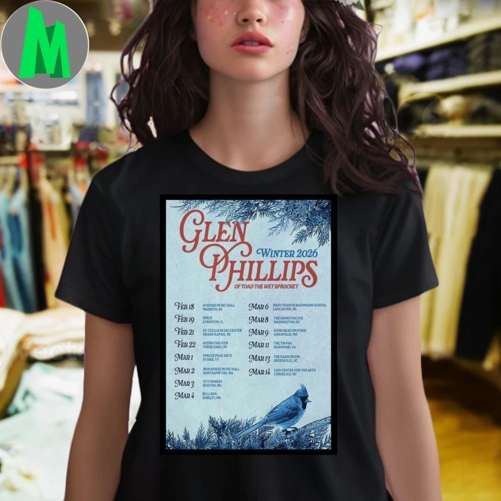 Glenn Phillips Winter 2026 Tour Poster Shirt