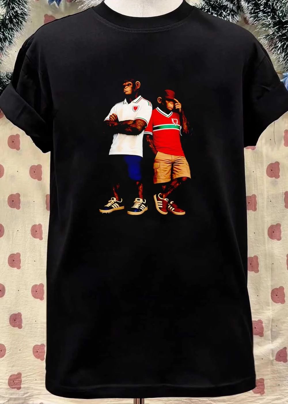 Chimpanzees Wearing Soccer Kits Wales Shirt